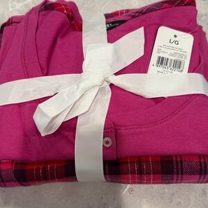 George Pink and Red Plaid Pajama Set